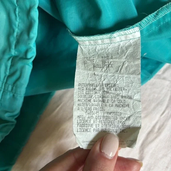 Patagonia Vintage Men Teal Blue Snap 1/4 Zip Hooded Jacket Size L - Picture 6 of 9